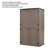 Outdoor 50.In W x 79.53.In H Plastic Vertical Storage Shed,Coffee-88156185