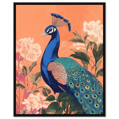 Peacock Garden Dance Canvas Animals Print by Oliver Gal