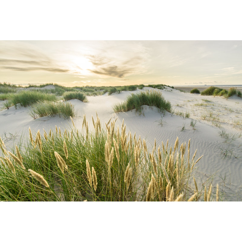Beach With Sand Dunes by Drepicter - Wrapped Canvas Print, 20cm H x 30cm W