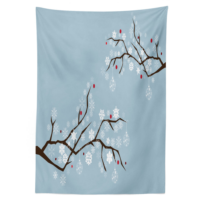 Snowy Trees Tablecloth, 84" x 60"