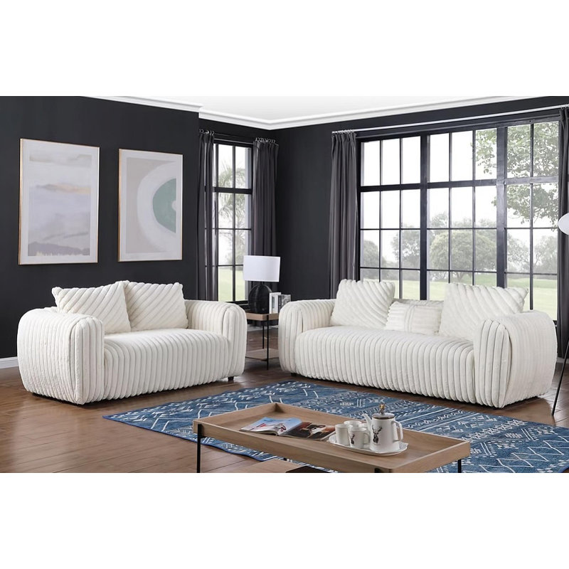 Ensemble 2 pièces de rayures blanches Ellin, Blanc