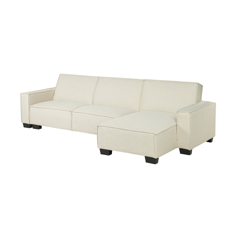 Shellburne 3 Seater Sofa Bed, Beige, Right Hand Facing