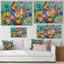 Nature morte avec un bouquet - Décoration murale traditionnelle sur toile-509614735-509614736