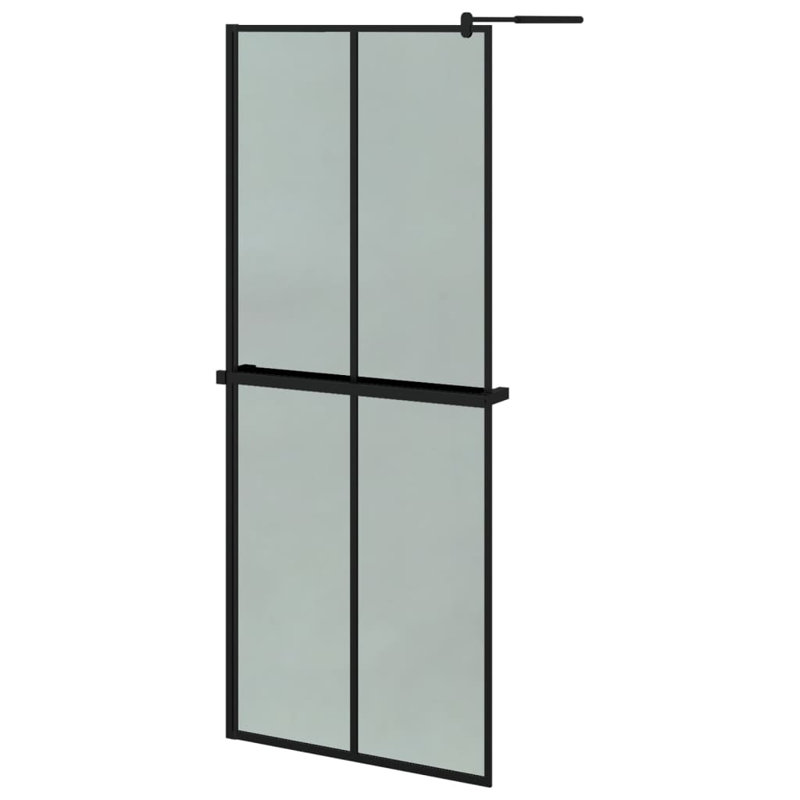 Mur de douche à l'italienne avec tablette en aluminium 31,5 x 76,8 po et structure en aluminium