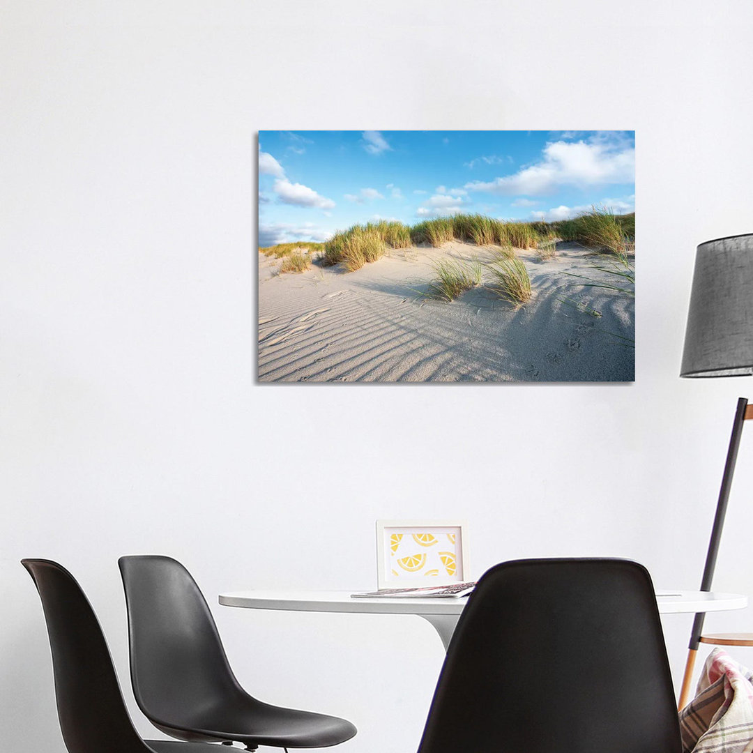 Sand Dunes Near The North Sea Coast by Jan Becke - Wrapped Canvas Print