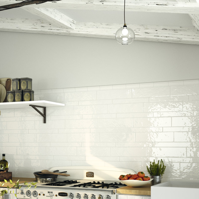10 x 20 cm Beveled Ceramic Subway Tile