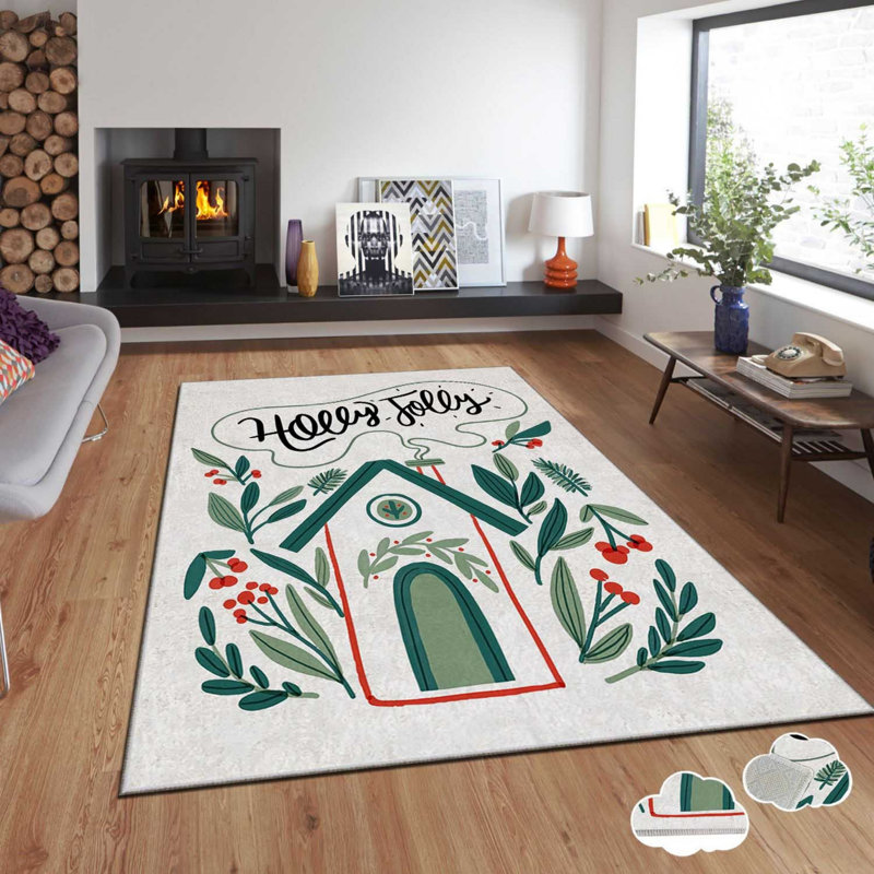 Luxurious Velvet Carpet, 3.3 x 5.9 Feet, 100% Polyester, 740 g/m² | Non-Slip Dot Underside, Laminated Sponge for Comfort | Digital Printing, Easy to Clean, Machine Washable at 86°F | Perfect for Living Room & Bedroom