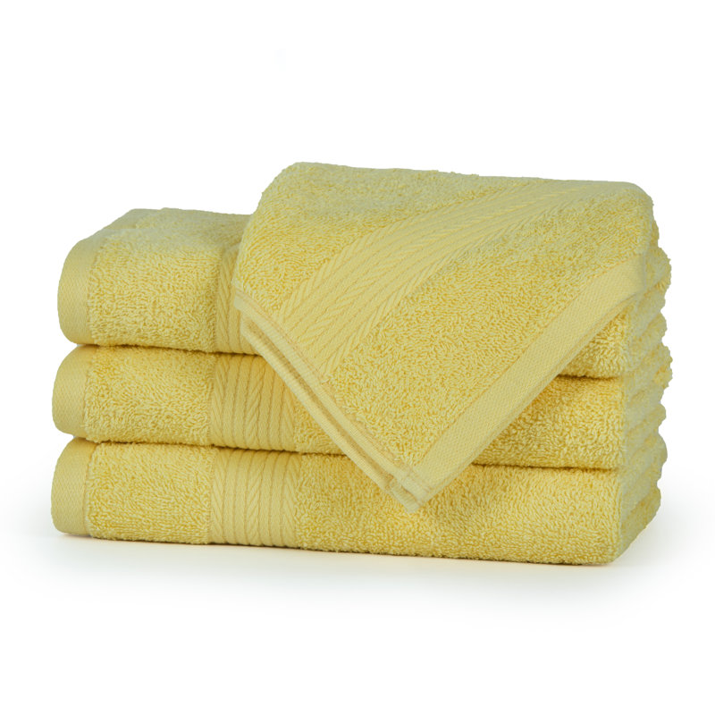 100% Cotton Hand Towels, Yellow