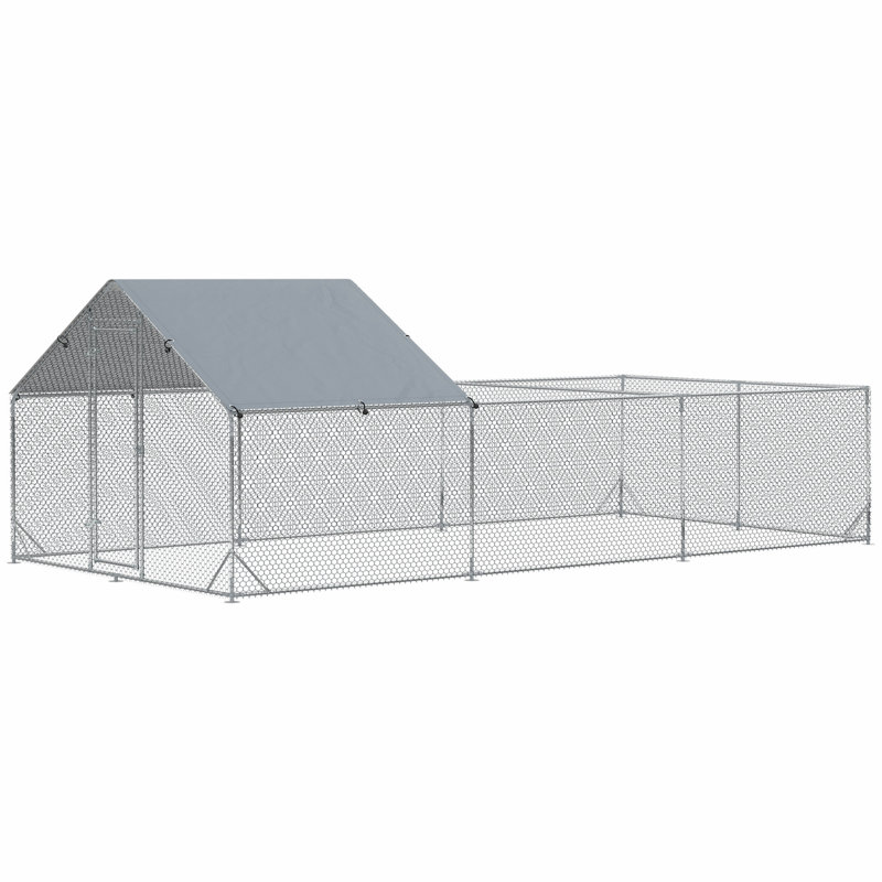 Poulailler en métal polyvalent avec intérieur spacieux et résistant aux intempéries pour une utilisation extérieure