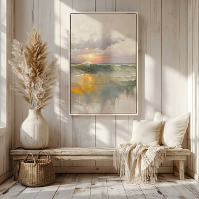 Golden Waves at Sunset I Canvas Print