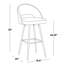 Tabouret de bar à hauteur fixe en métal noir et similicuir avec repose-pieds carré - ensemble de 2-459915265-459915268