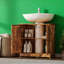 Armoire de meuble-lavabo sous le lavabo avec 2 portes et tablette réglable (sans lavabo)-122277176