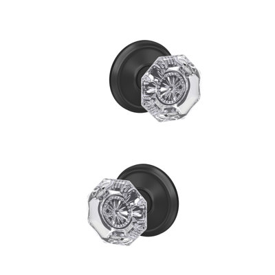 Custom Alexandria Hall-Closet and Bed-Bath Glass Knob with Alden Trim