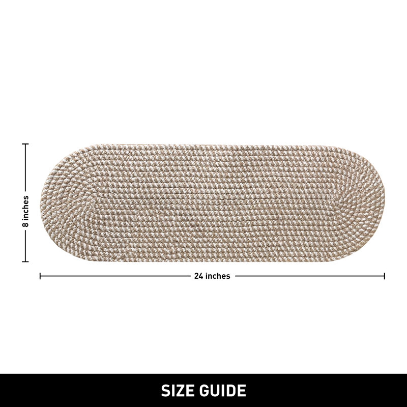 BRAIDED JUTE /COTTON OVAL TABLE RUNNER