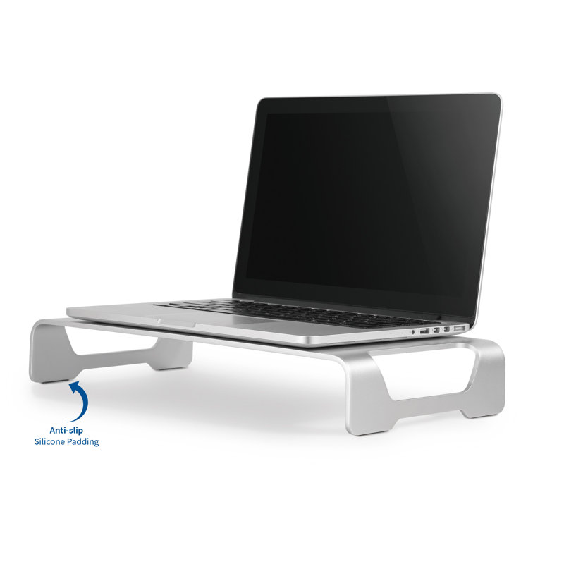 VIVO Silver Aluminum 16" Ergonomic Monitor Riser Stand