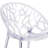 Helskdg Transparent Oval Shaped Stacking Side Chair with Artistic Pattern Design
