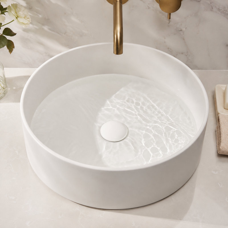PeaceBay 15.75'' Solid Surface Bathroom Sink