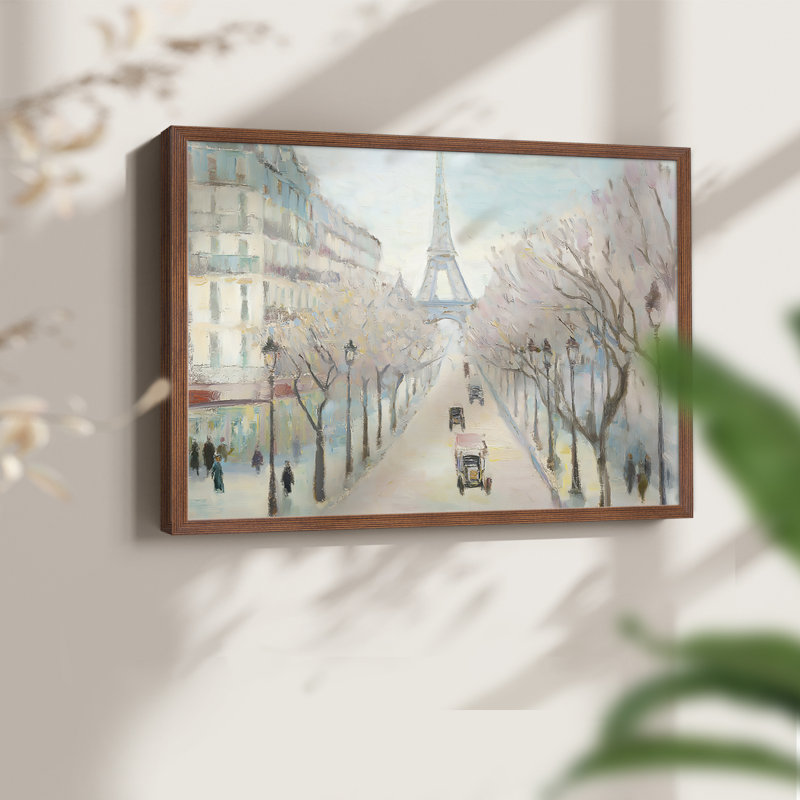 Paysage, série XLVI, reproduction encadrée, 22" H x 28" W, Noyer