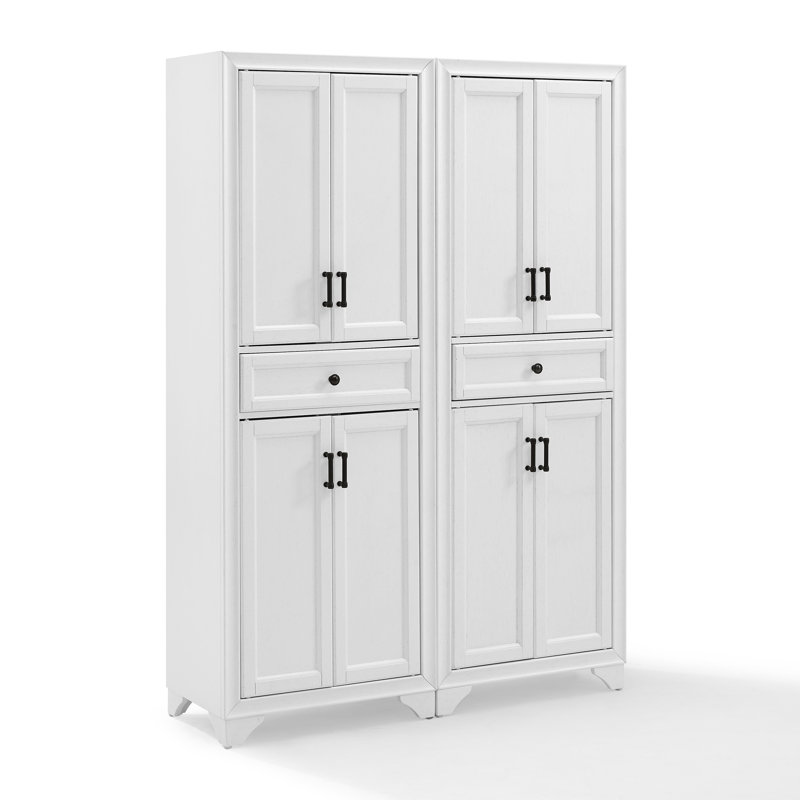 Jesse 67.75'' Kitchen Pantry, White, Black
