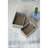 Set Of 2 Rectangular Rustic Planter, L:20X14x11.5" S:17X12x10"