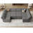 Neemi Oversized Modular Sectional Sofa U Shaped Couch Set With Storage Seat Convertible Large Couch U Shape Set-1760171164