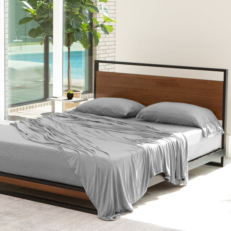 Bedgear Hyper-Wool Sheet Set - Warmth without Overheating - Breathable Soft Bedding, Light Grey, Split King/Split Cal. King