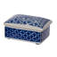 Ensemble de 3 boîtes de rangement en porcelaine, art chinois blanc et bleu