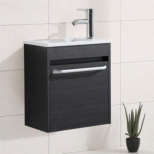 Ensemble de meuble-lavabo simple 16 po mural