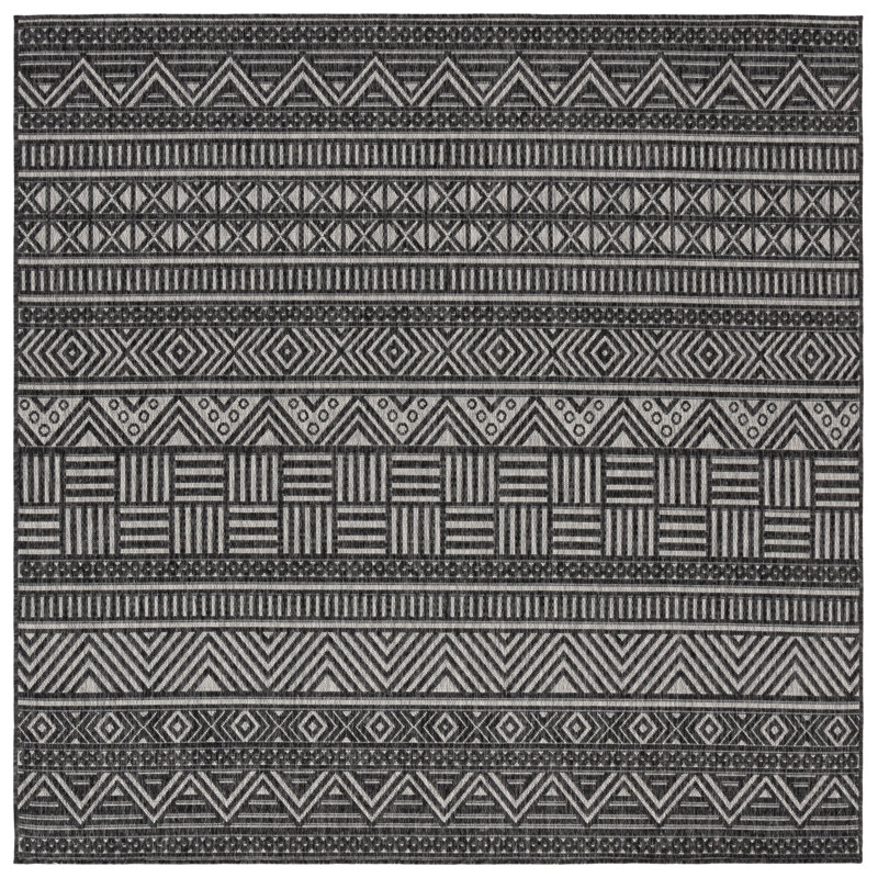 Korinn Performance Moroccan Indoor/Outdoor Area Rug, Square 6'7"