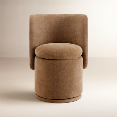 Adrielle Swivel Linen Dining Chair