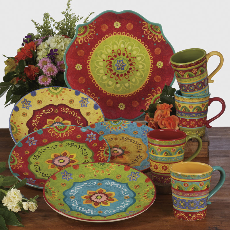 Certified International Tunisian Sunset 4 Piece Mug Set
