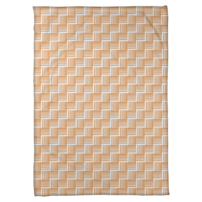 Couverture polaire à rayures classic basketweave