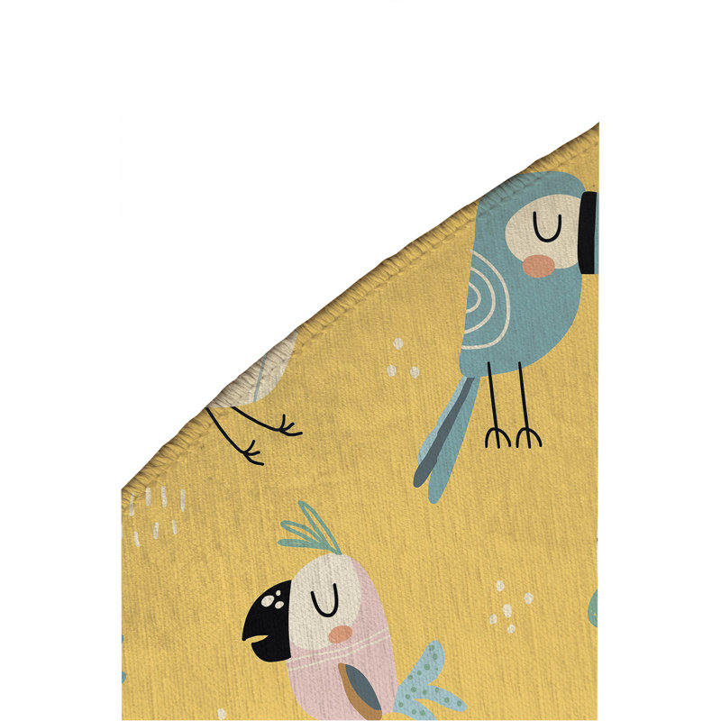 Tapis de jeu pour enfants Ol Birds, Rond 5 pi