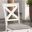 Ensemble de chaises rustiques en chêne blanc avec coussin et tissu pour salle à manger 2 pièces
