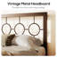 Lit plateforme en métal avec tête de lit et pied de lit Avren Vintage-1063910078-1063910076