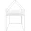 Lit simple superposé simple avec composants en métal, blanc intégré, assemblage fonctionnel de la maison blanche, facile à assembler