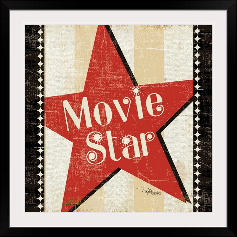 «Movie Star with Border», impression, Cadre noir, H 32 po x l 32 po x P 1 po