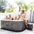 Intex 120 Volt 6 Person 140 - Jet Vinyl Square Inflatable Hot Tub in Gray