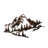Hand-Painted Decorative Metal Wall Accessory, 27.6 x 15.7 inches | 100% Metal Construction, Thickness: 0.06 inches | Unique Color Variations for Elegant Home Décor | Lightweight at 4.7 lbs, Perfect for Any Room-905086103