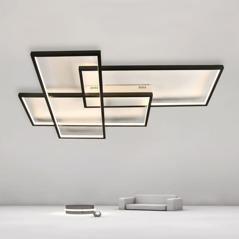 Tremberth 1 - Light LED Dimmable Black Flush Mount, Black