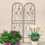 Paquet de 2 treillis de jardin en métal antirouille pour plantes grimpantes déco papillon-418799431