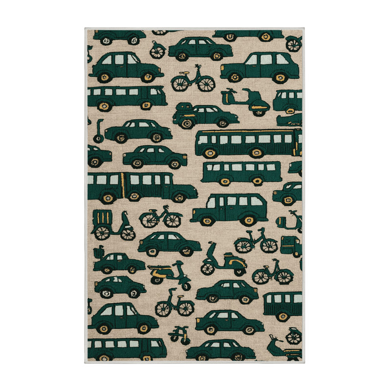 Tapis beige lavable à la machine, Tapis de couloir 2 pi x 5 pi