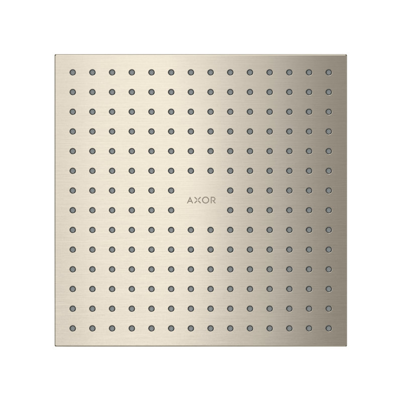 ShowerSolutions Square Showerhead 250 2-Jet, Brushed Nickel, 2.5 GPM