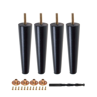 Base Espresso Furniture Leg, Pack of 4