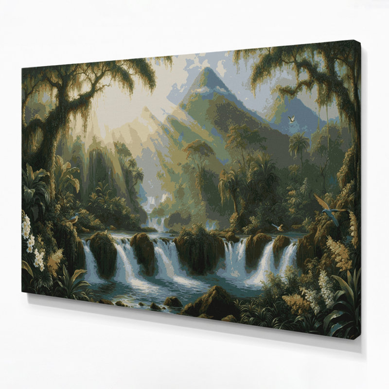 Art mural sur toile, villes, Dominica, vert, H 11 po x l 14 po