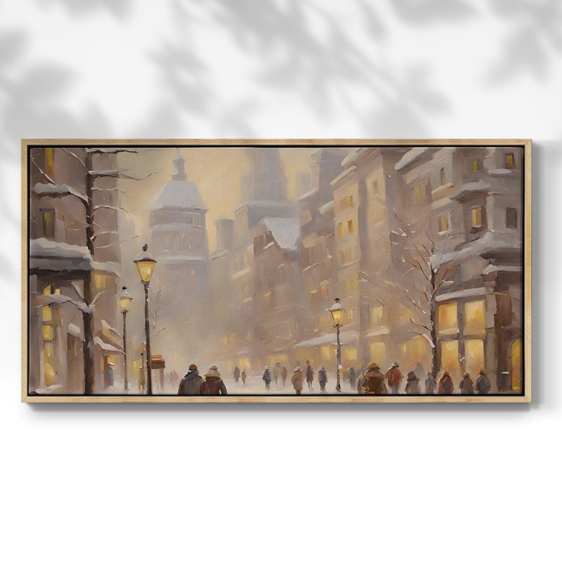 Paysage, série CCVI, toile tendue avec châssis, prête à être accrochée, H 17 po x l 33 po, Naturel