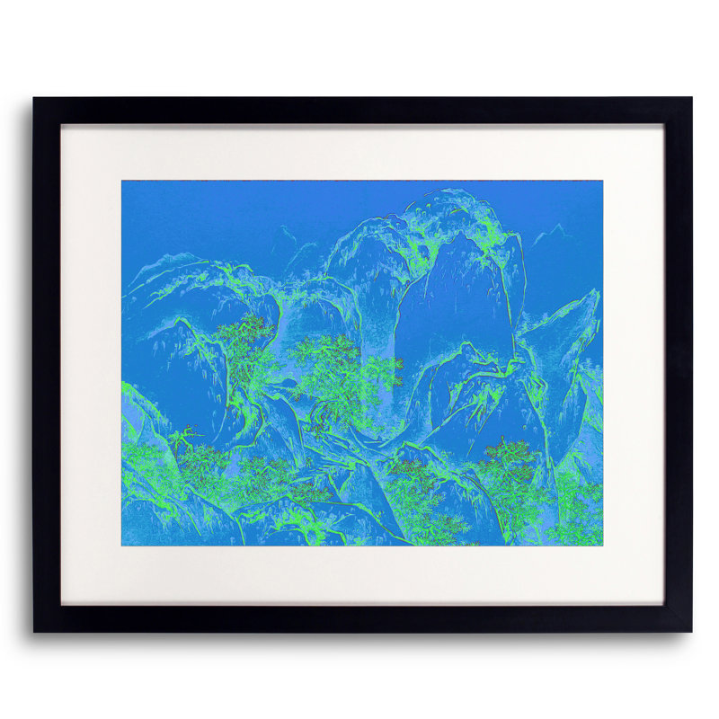 Blue Mountains Now by Drew Gaffney, Black Framed Canvas, 24" H x 32" W