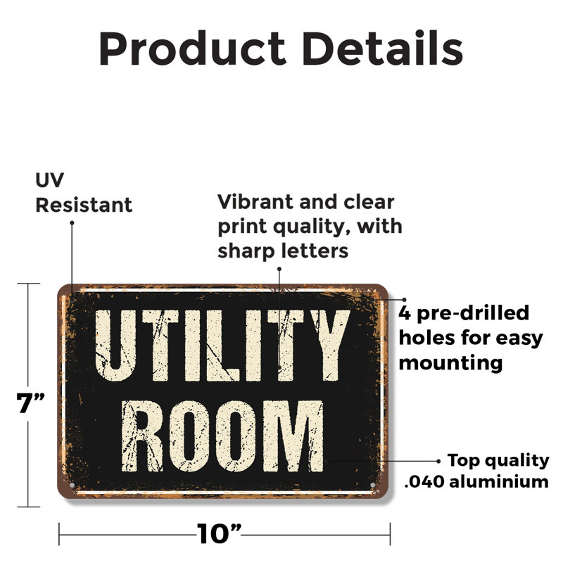 Enseigne utilitaire en aluminium (paquet de 2) 7 po x 10 po Nouveauté