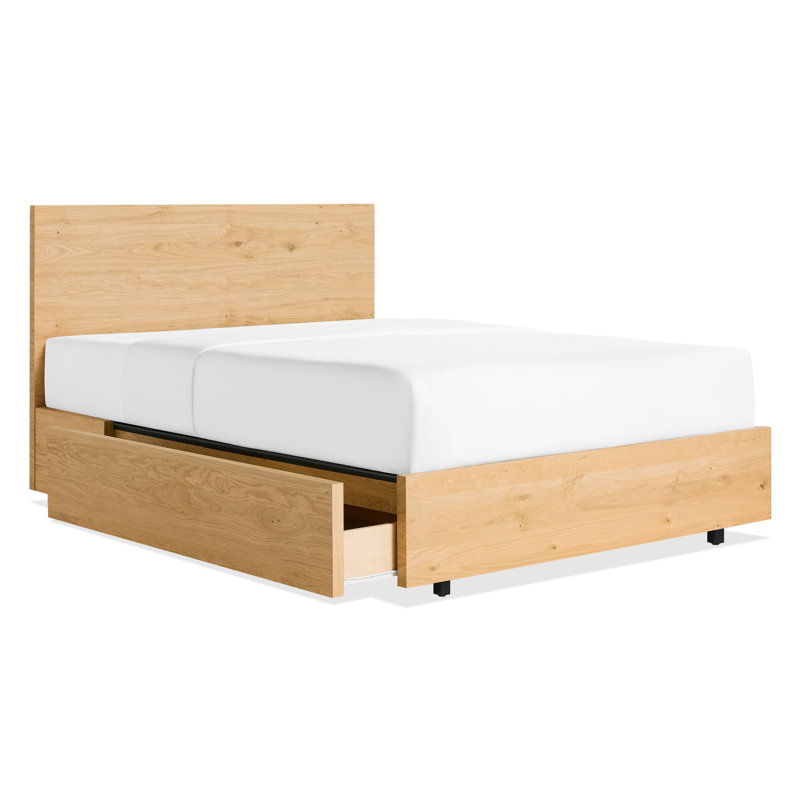 Homecoming Solid Wood Storage Bed, Queen, White Oak