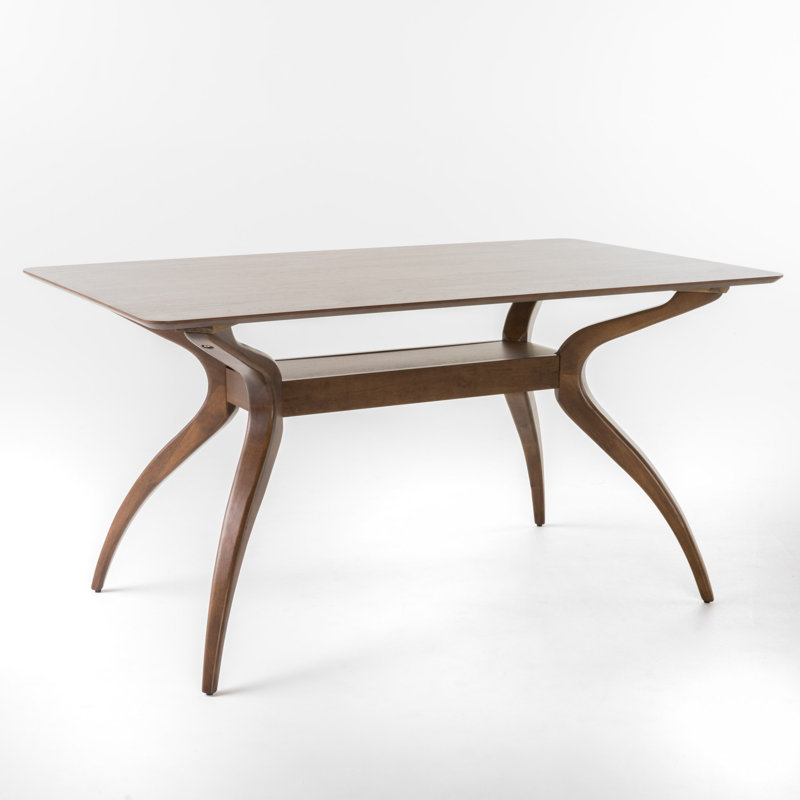 Blakeslee Solid Wood Base Dining Table, Natural Walnut